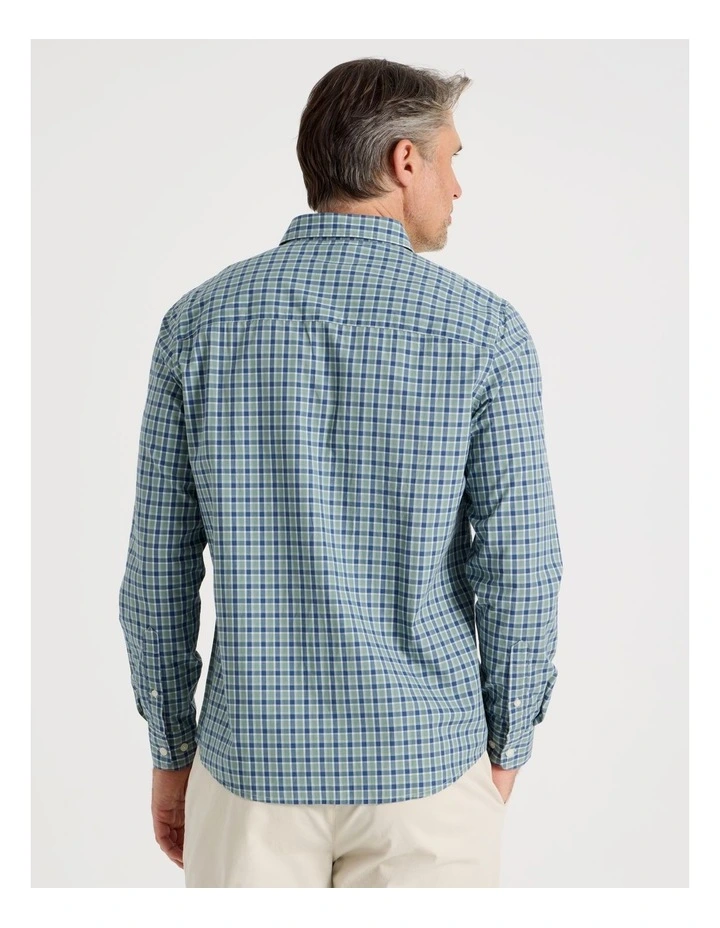 Long Sleeve Check Shirt in Khaki image 6