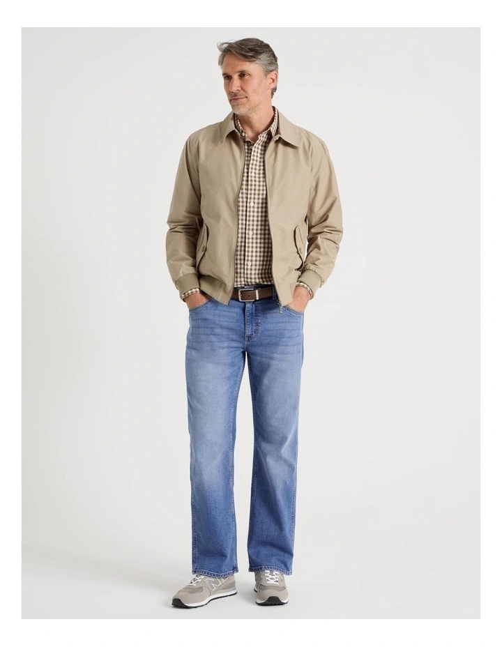 Long Sleeve Check Shirt in Tan image 3