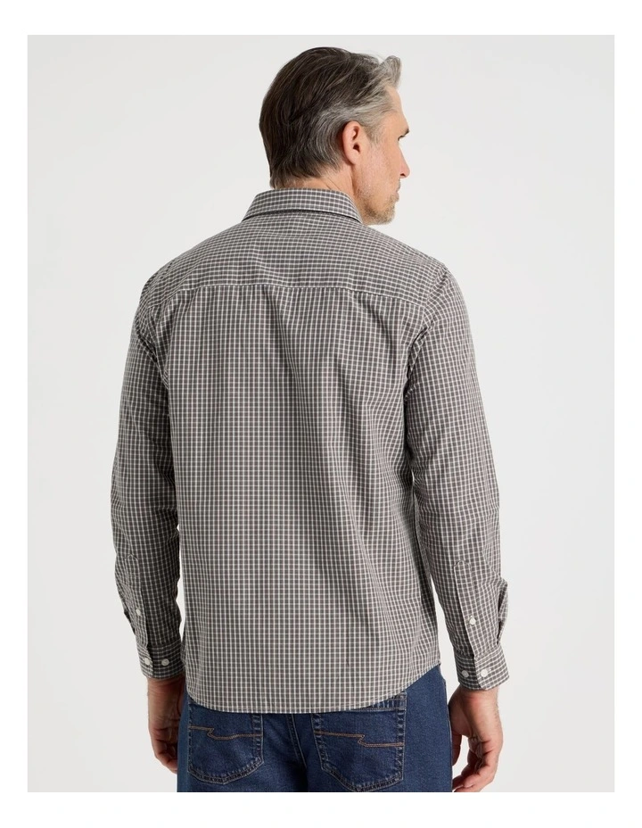 Long Sleeve Check Shirt in Grey image 5