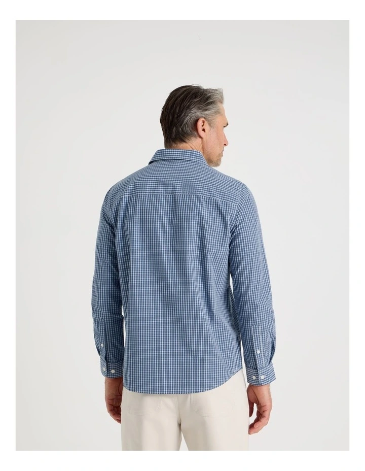 Long Sleeve Check Shirt in Blue image 6