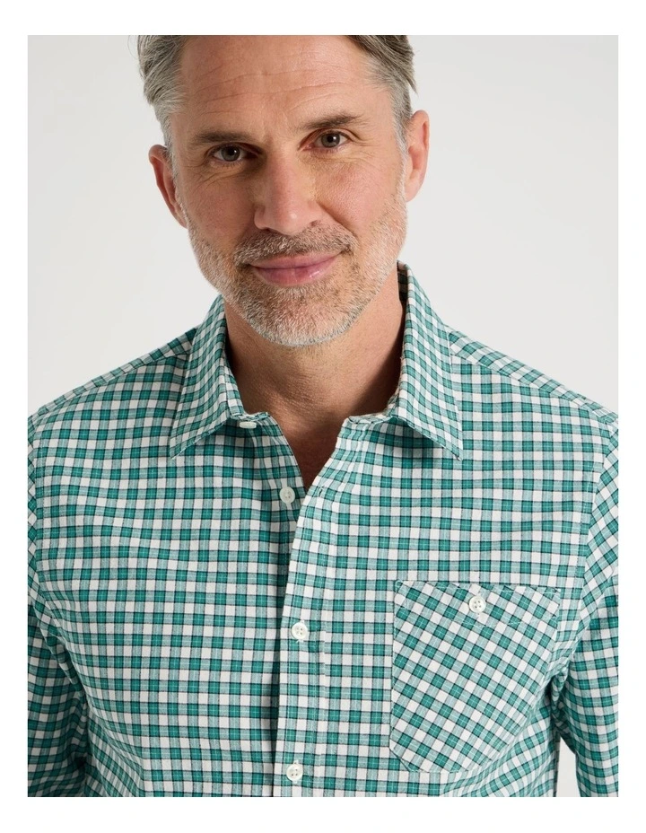 Long Sleeve Latigo Bay Shirt in Sage Check image 4