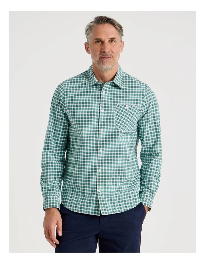 Long Sleeve Latigo Bay Shirt in Sage Check image 5