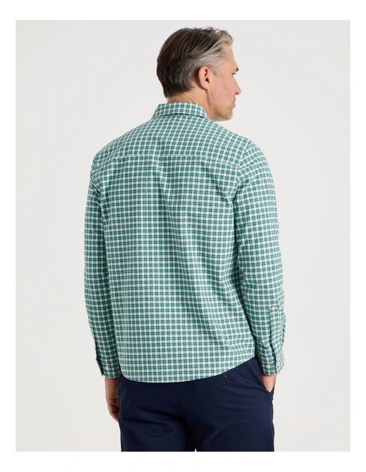 Long Sleeve Latigo Bay Shirt in Sage Check image 6