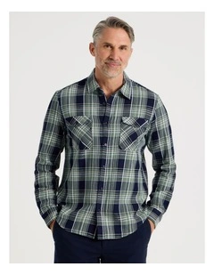 Long Sleeve Anchor Shirt in Sage Check