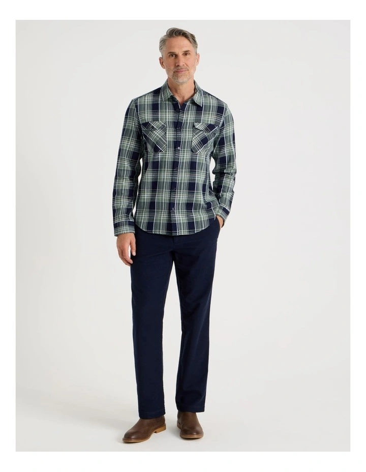 Long Sleeve Anchor Shirt in Sage Check image 3