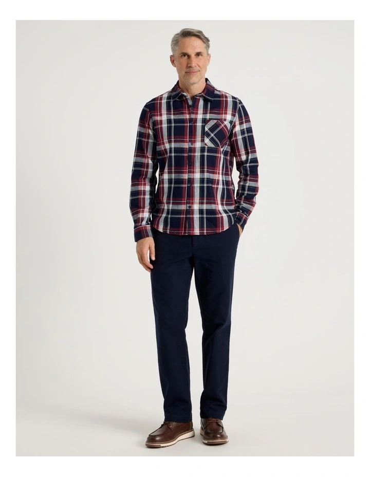 Long Sleeve Keel Check Shirt in Navy image 2