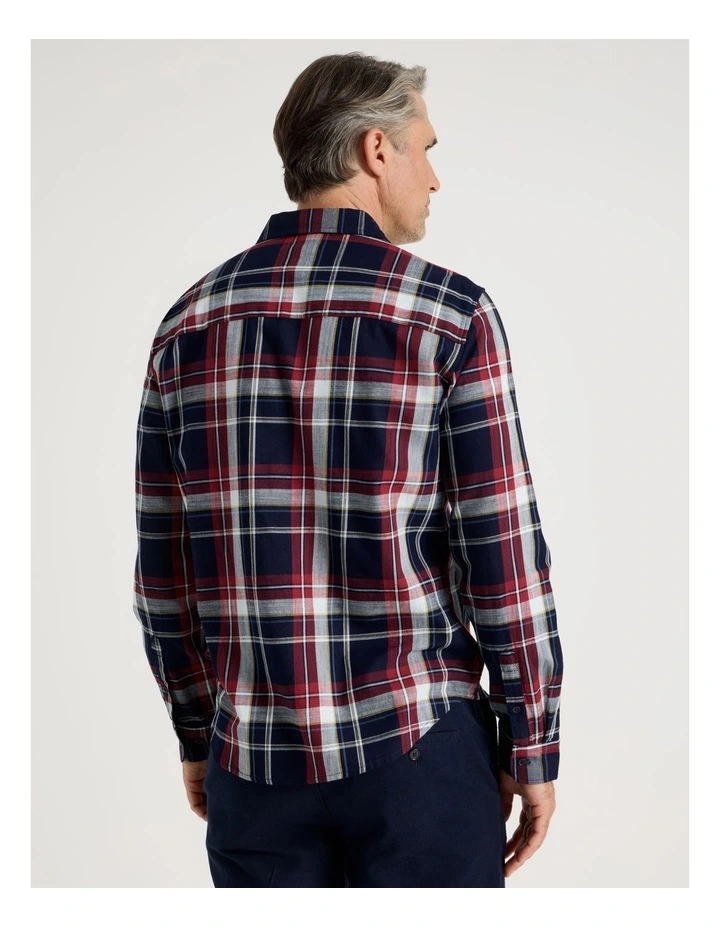 Long Sleeve Keel Check Shirt in Navy image 6