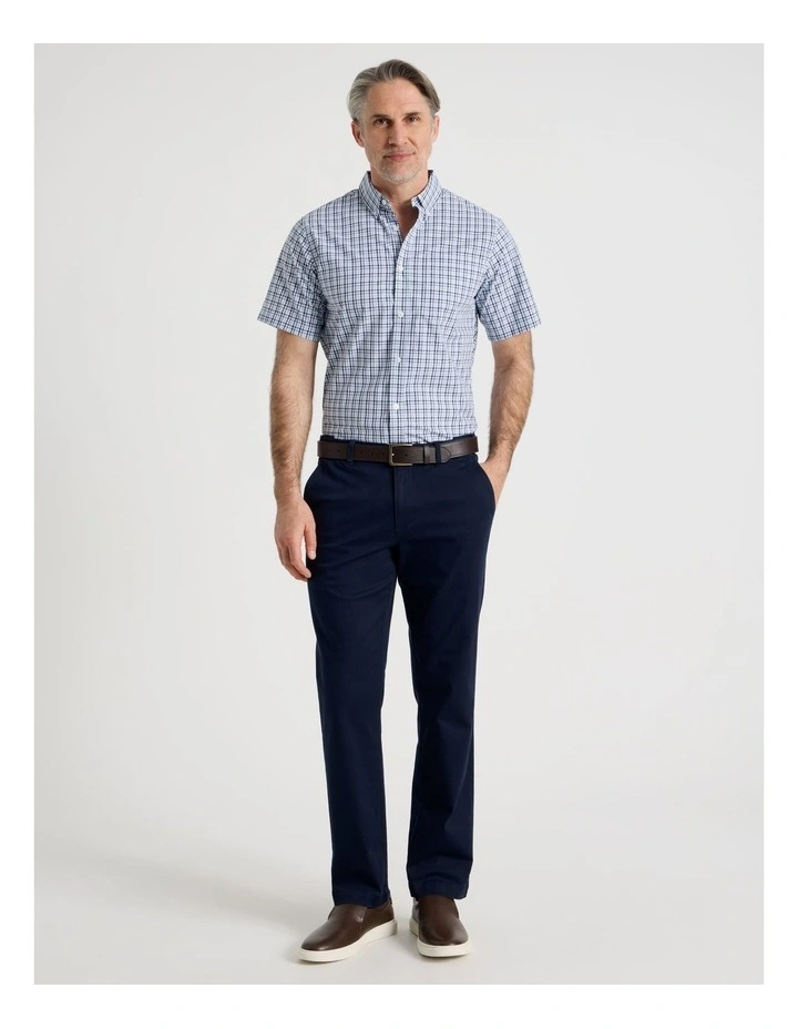 Short Sleeve Shirt in Blue Check image 3