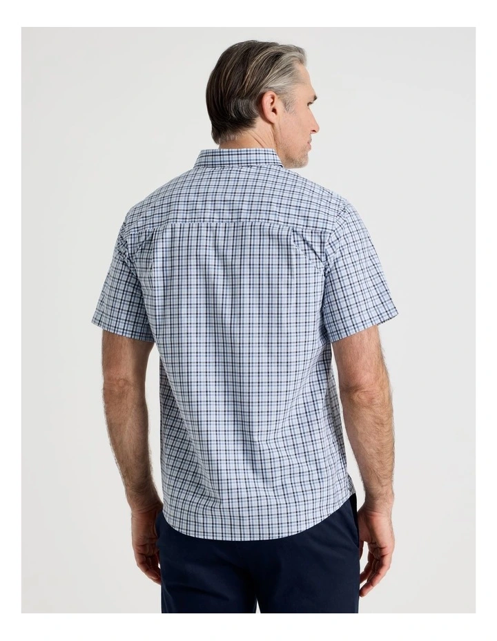 Short Sleeve Shirt in Blue Check image 6