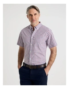 Short Sleeve Shirt in Red Check