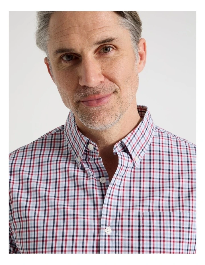 Short Sleeve Shirt in Red Check image 2