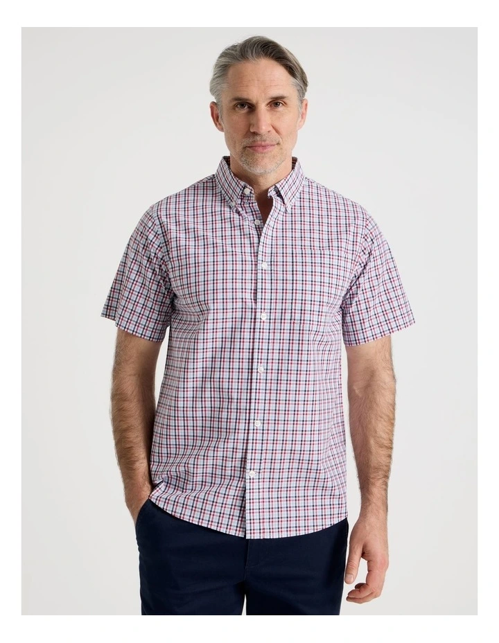 Short Sleeve Shirt in Red Check image 5