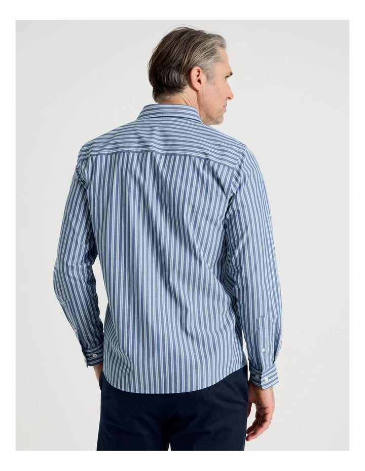Long Sleeve Shirt in Blue Stripe image 6