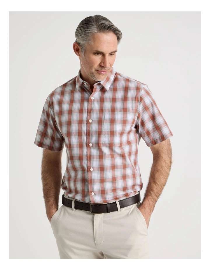 Short Sleeve Shirt in Red Multi Check image 1