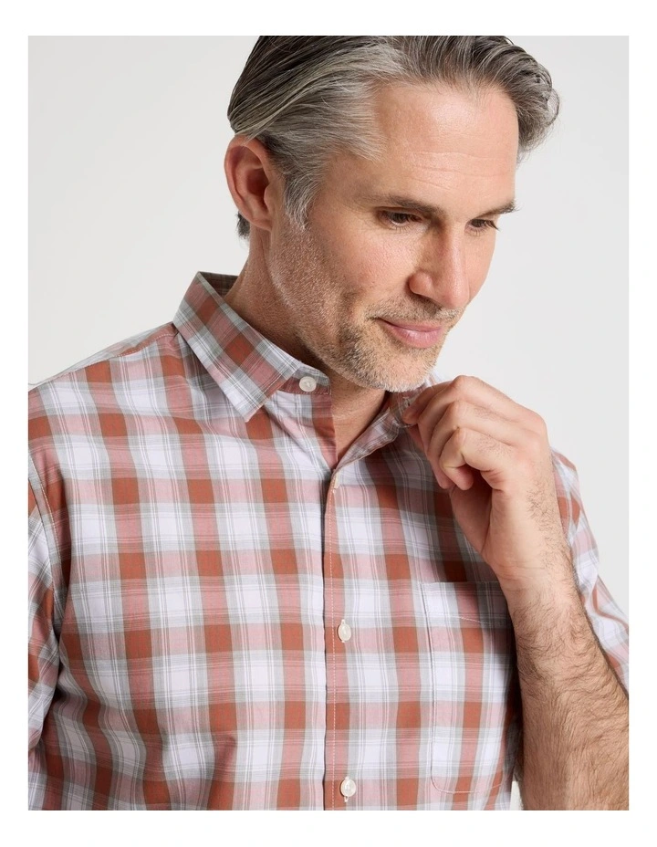 Short Sleeve Shirt in Red Multi Check image 3