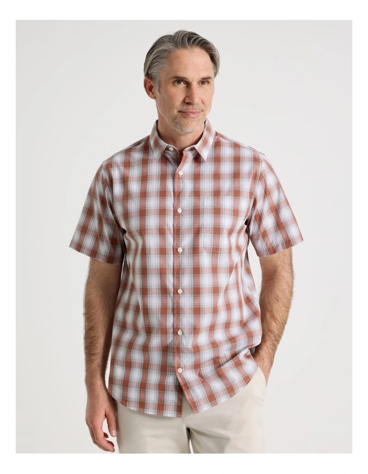 Short Sleeve Shirt in Red Multi Check image 4