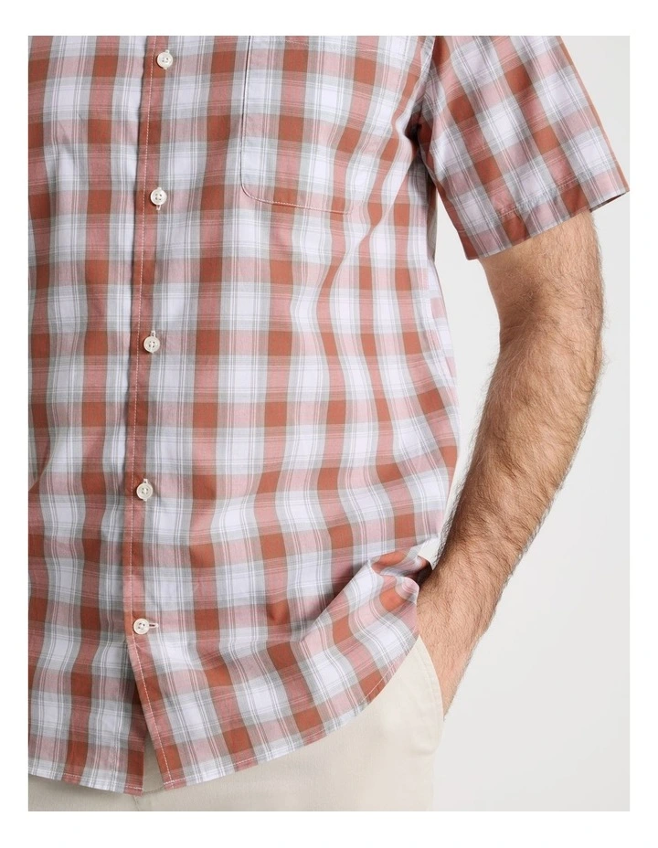 Short Sleeve Shirt in Red Multi Check image 6