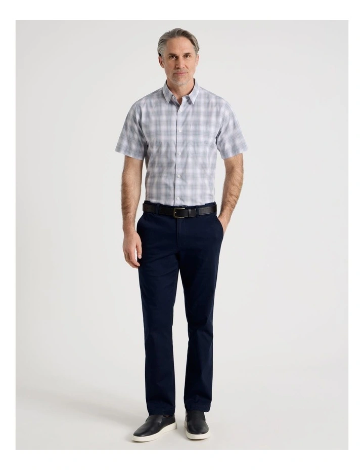 Short Sleeve Shirt in Light Blue Multi Check image 2