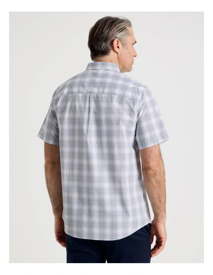 Short Sleeve Shirt in Light Blue Multi Check image 5