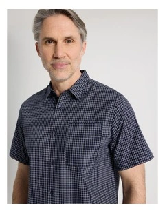 Short Sleeve Shirt in Navy Multi Check