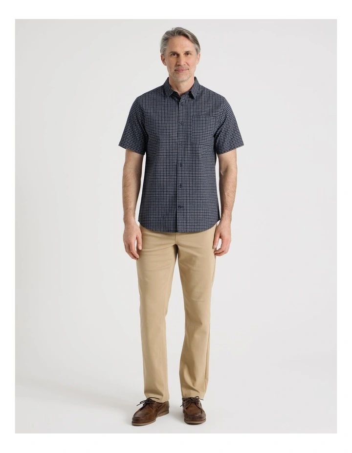Short Sleeve Shirt in Navy Multi Check image 4