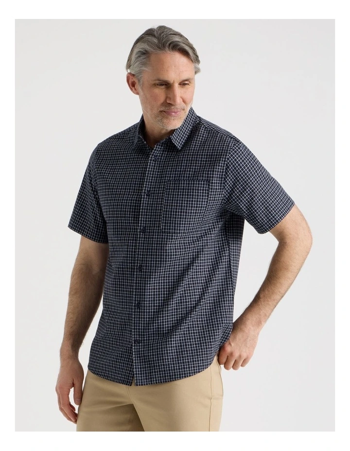 Short Sleeve Shirt in Navy Multi Check image 5