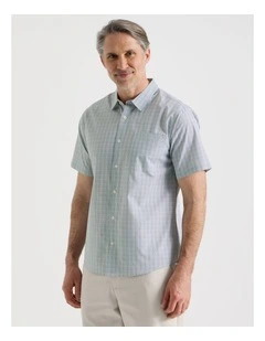 Short Sleeve Shirt in Sage Multi Check
