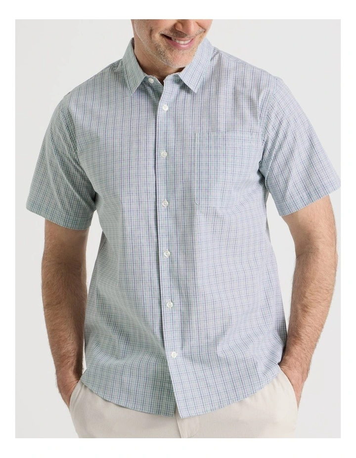 Short Sleeve Shirt in Sage Multi Check image 3