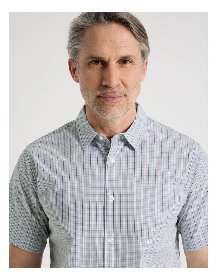 Short Sleeve Shirt in Sage Multi Check image 4
