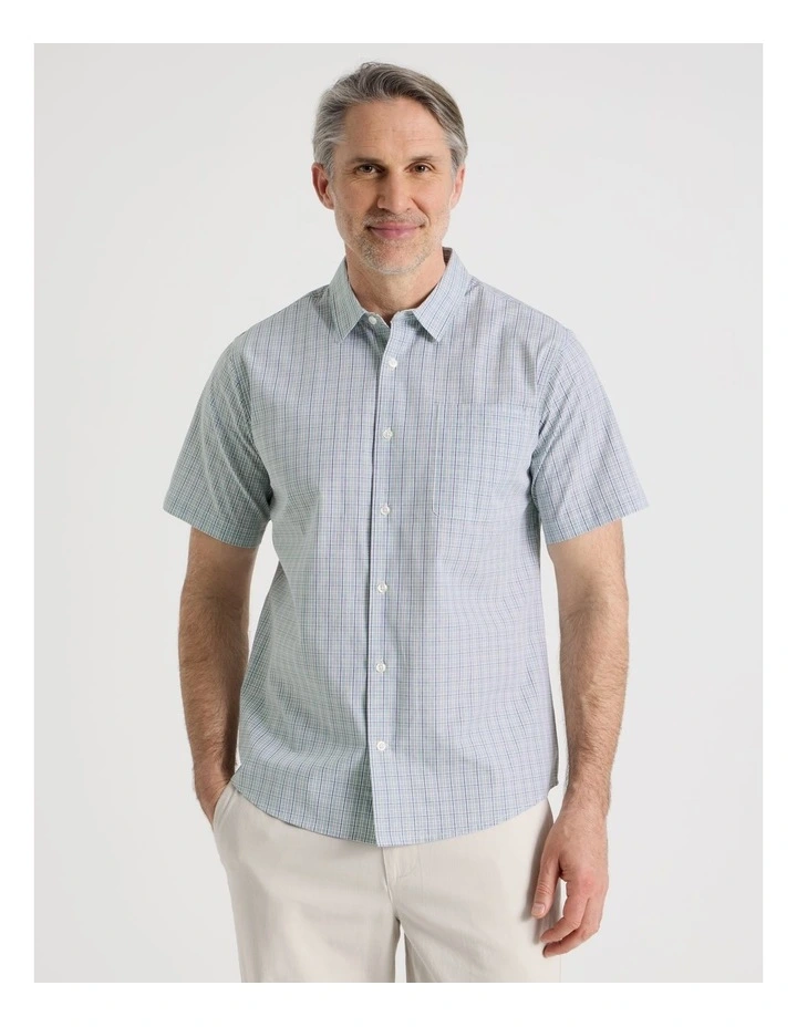 Short Sleeve Shirt in Sage Multi Check image 5