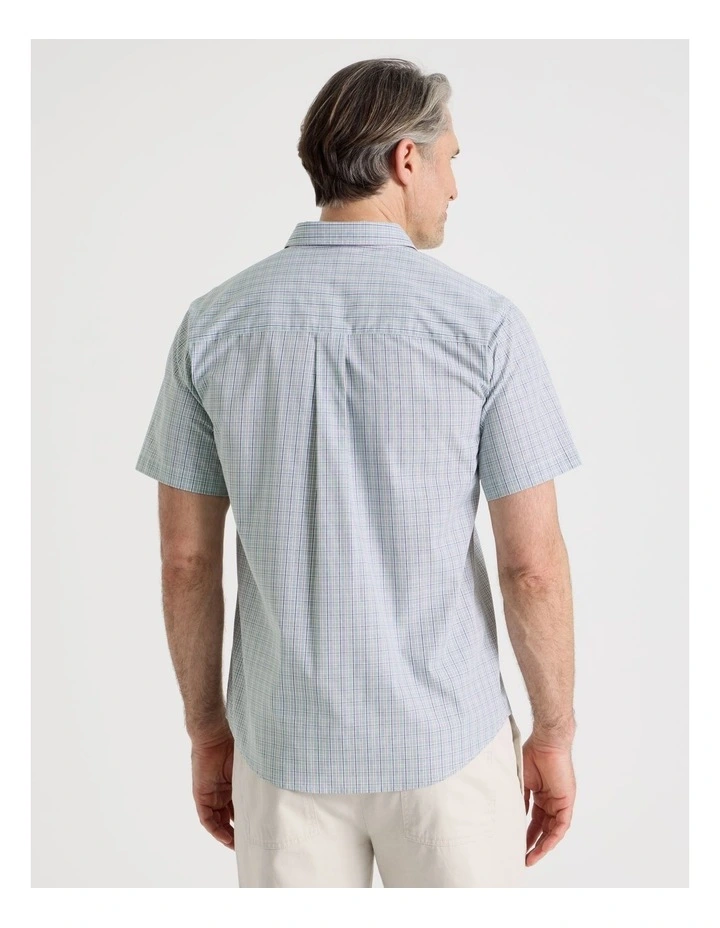 Short Sleeve Shirt in Sage Multi Check image 6