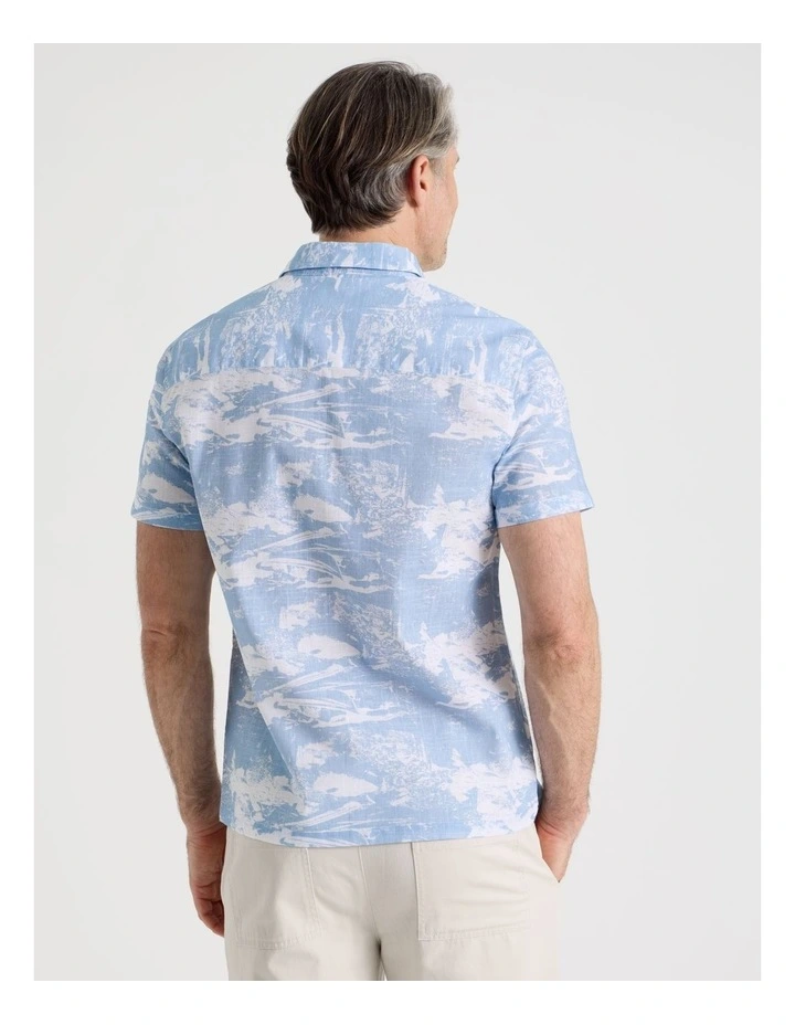 Short Sleeve Print Shirt in Blue image 6