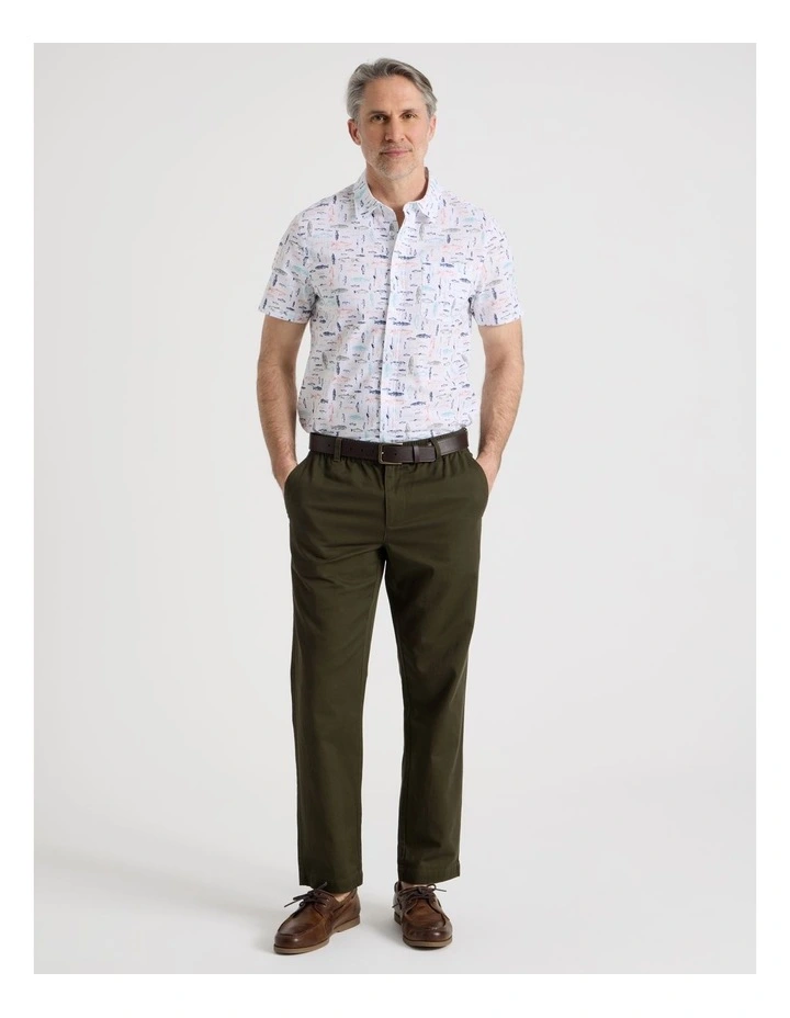 Short Sleeve Watercolour Print Shirt in Assorted image 2