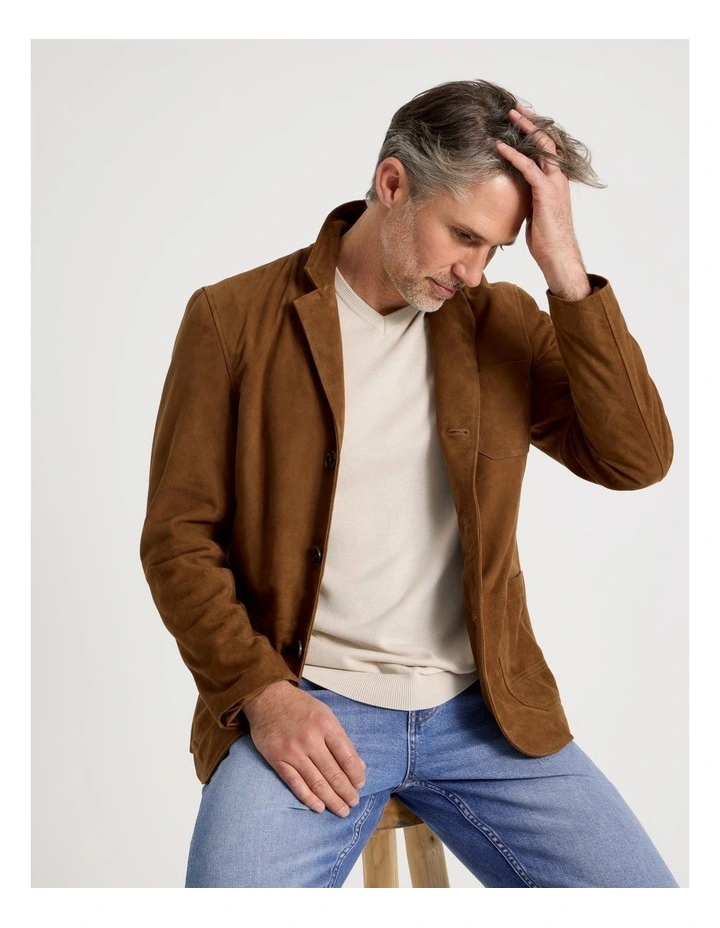 V-Neck Bamboo Cotton T-Shirt in Ecru image 2