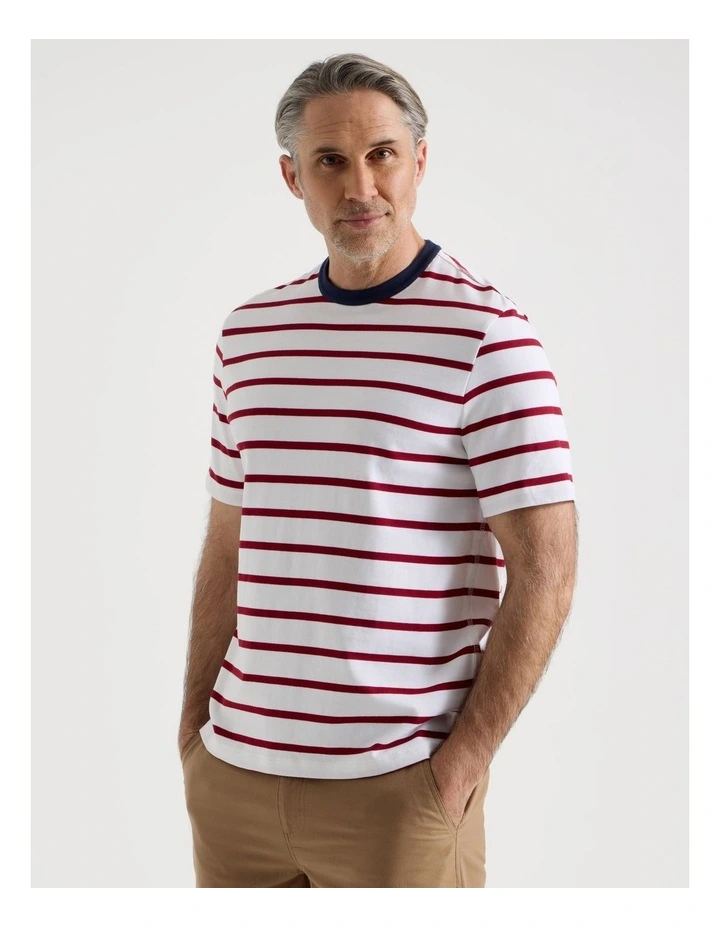 Nautical Stripe T-Shirt in Red image 1