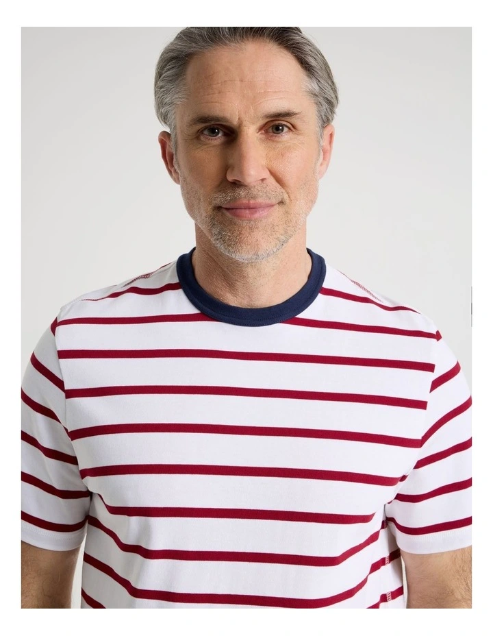 Nautical Stripe T-Shirt in Red image 4