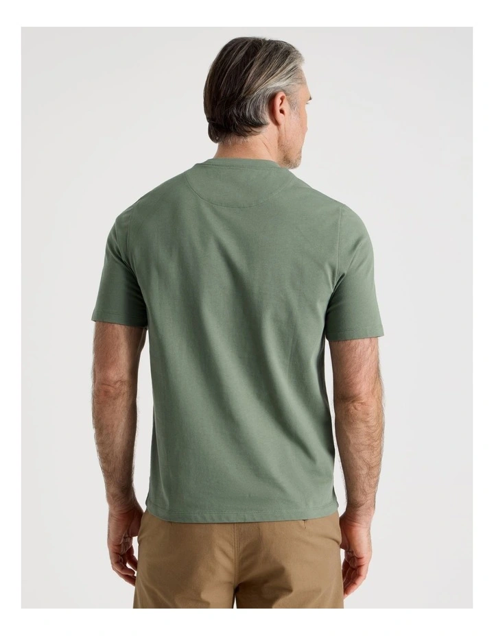 Placement Print T-Shirt in Sage image 6