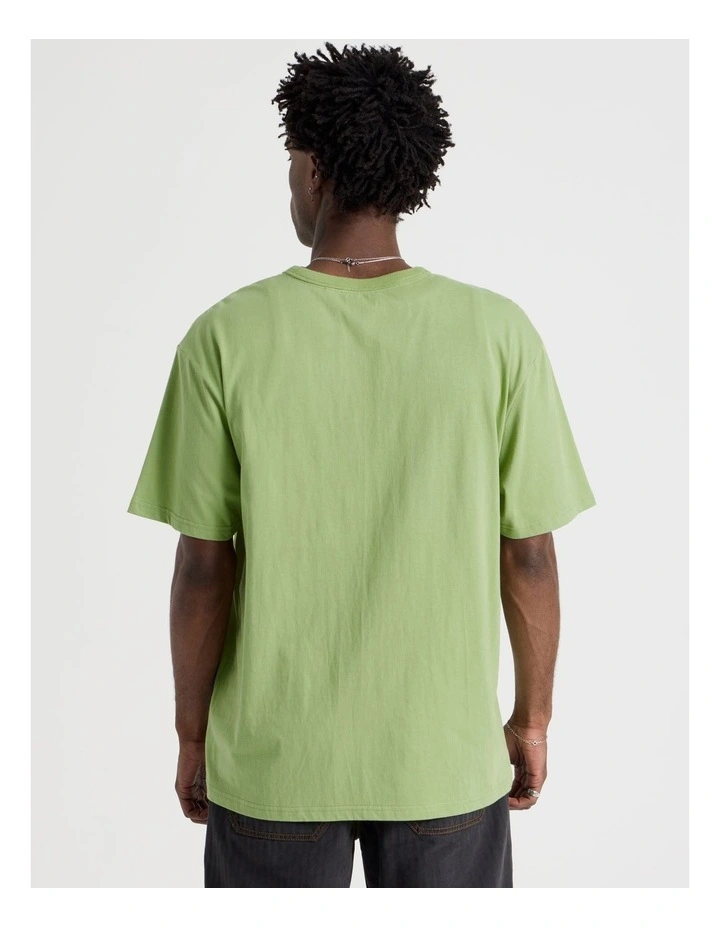 Slayin Snake Placement Print Tee in Green image 5