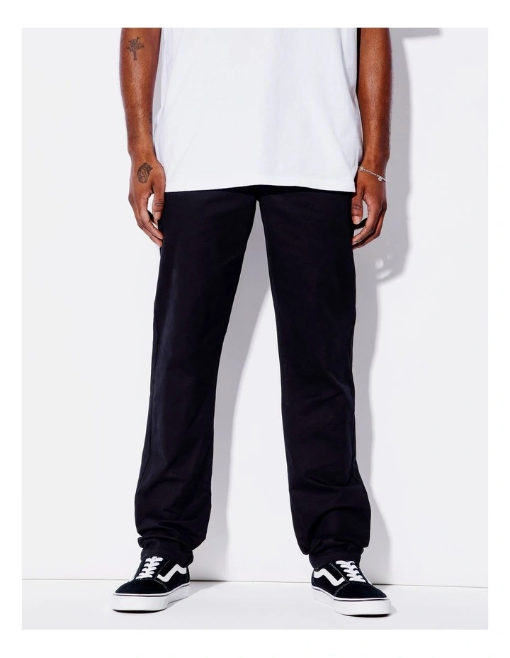 Xander Relaxed Chino in Black image 3