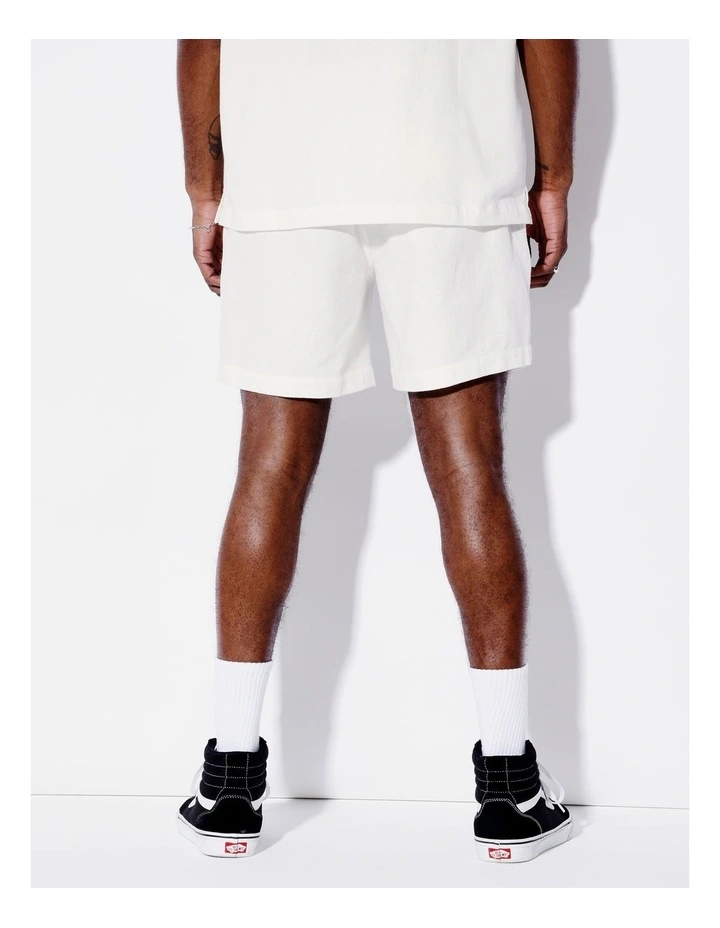 Giddy Up Embroidered Shorts in Ecru image 4