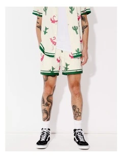 Drago Print Shorts in Green