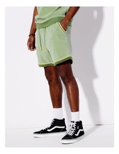 Terry Towelling All Gender Shorts in Green