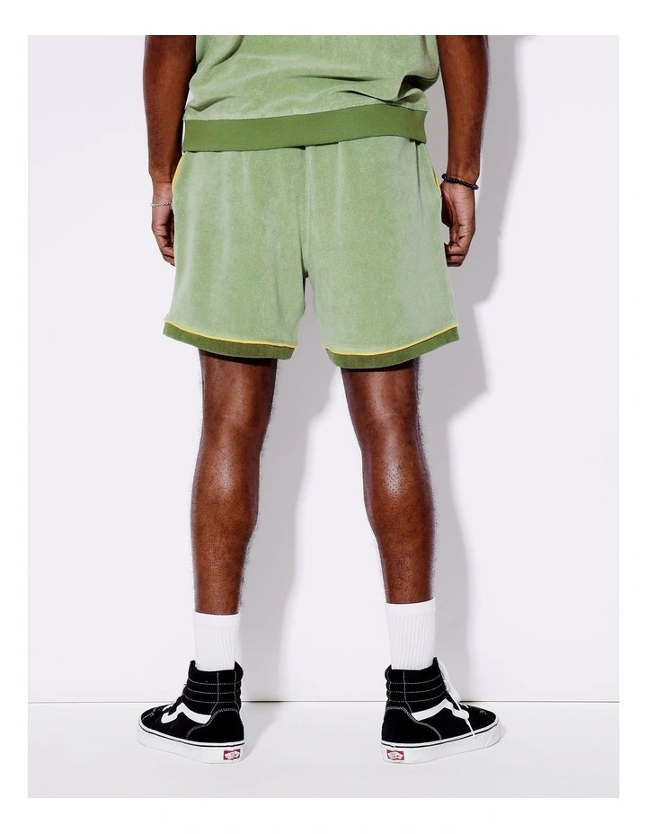 Terry Towelling All Gender Shorts in Green image 7