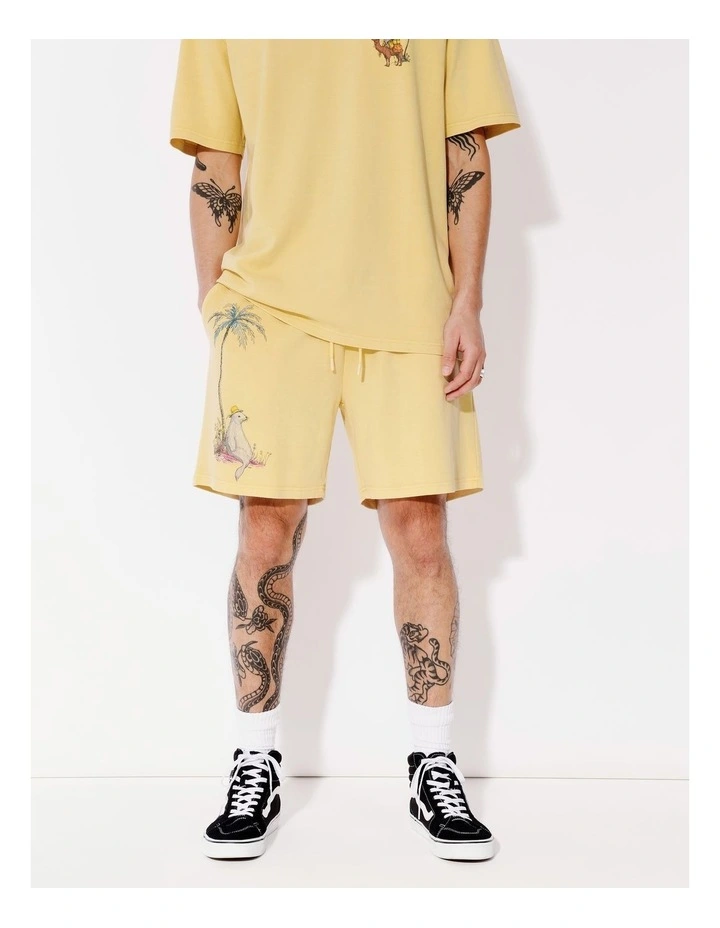 Marrakesh Print Shorts in Yellow image 1