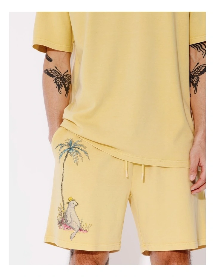 Marrakesh Print Shorts in Yellow image 2