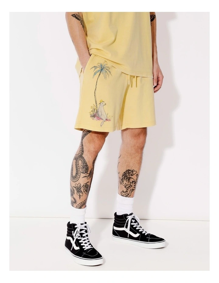 Marrakesh Print Shorts in Yellow image 5