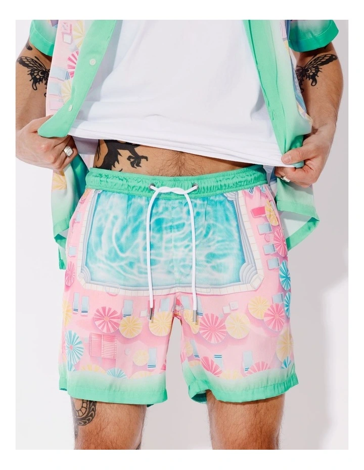 Marshall Print Shorts in Pink image 3