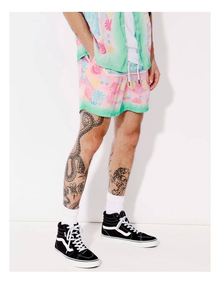 Marshall Print Shorts in Pink image 4