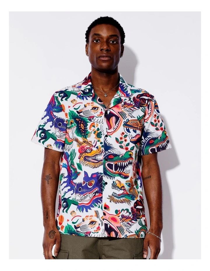 Spooky Season Cord Short Sleeve Shirt in Assorted image 3
