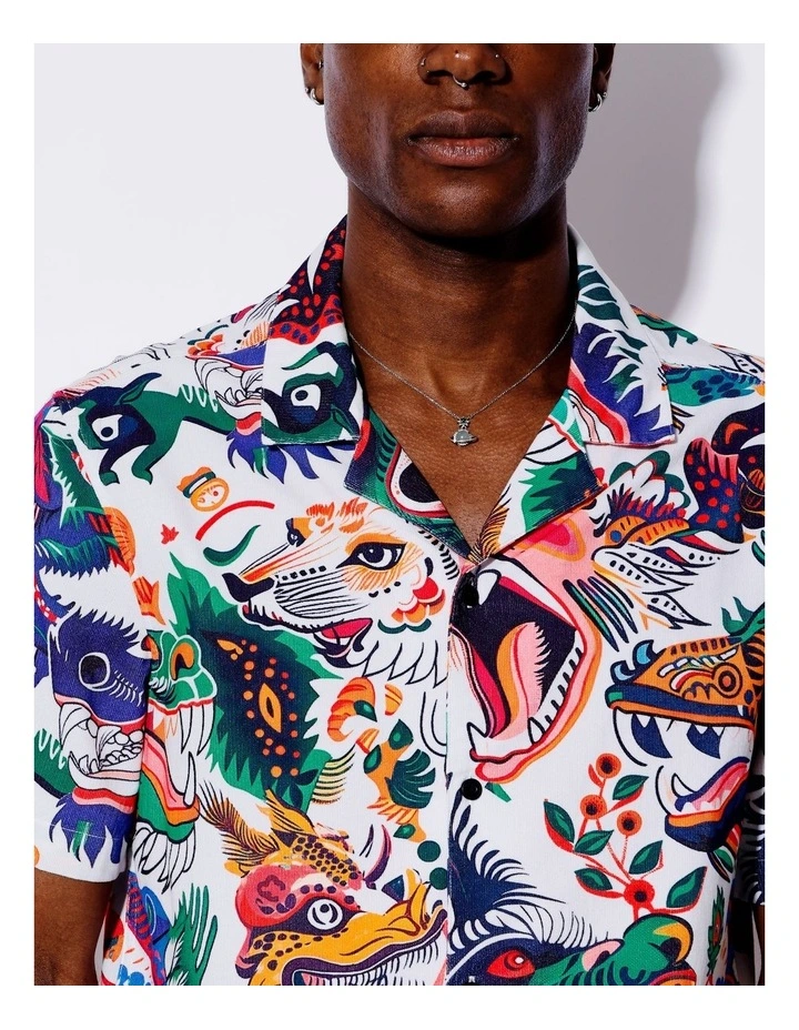 Spooky Season Cord Short Sleeve Shirt in Assorted image 4